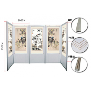 八棱柱展板 展览器材 书画广告屏风架 图文摄影挂画广告宣传展架